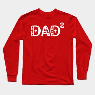 Mens Mens Dad Squared | Dad of Two T-Shirt Long Sleeve T-Shirt